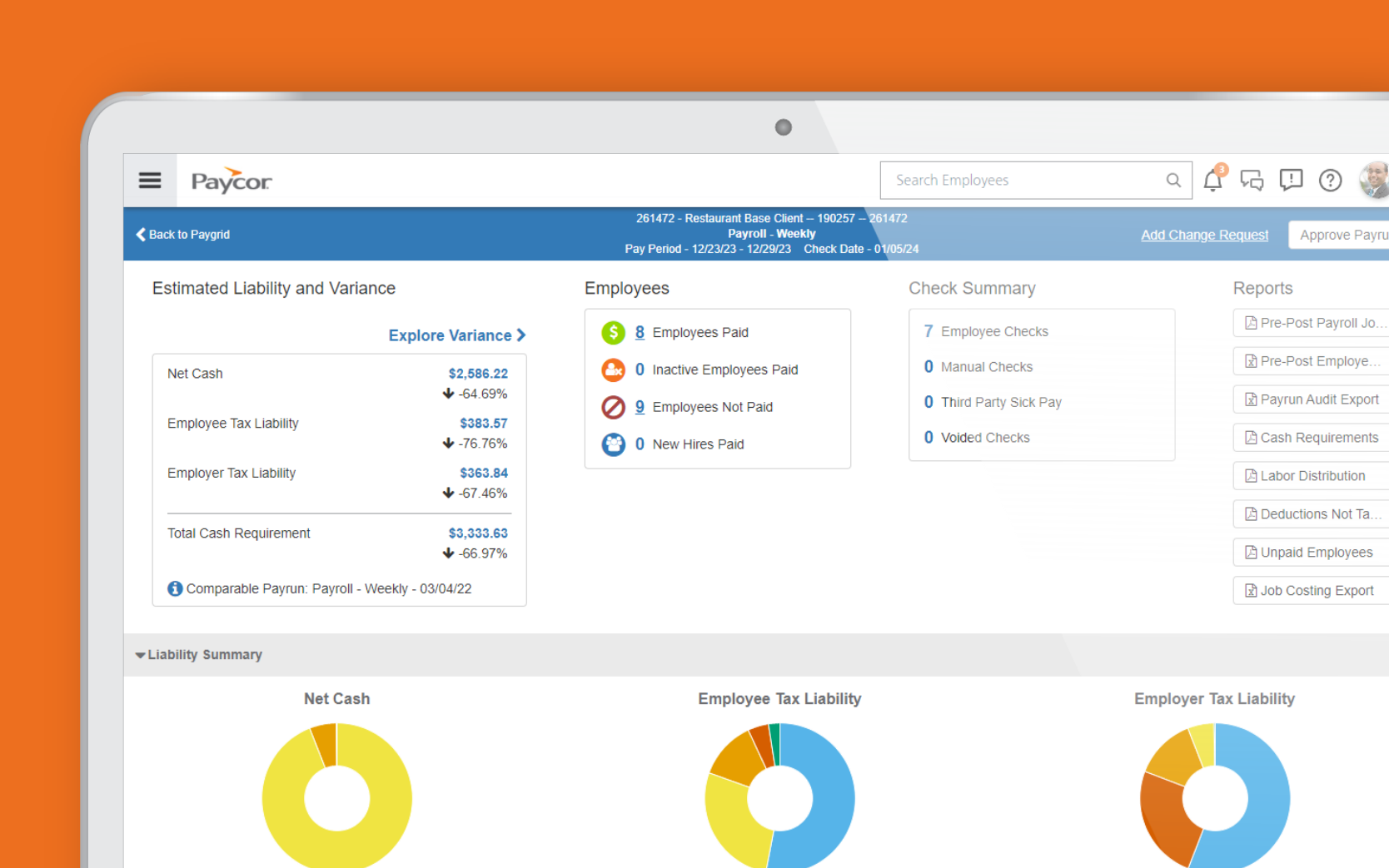 Paycor payroll product example